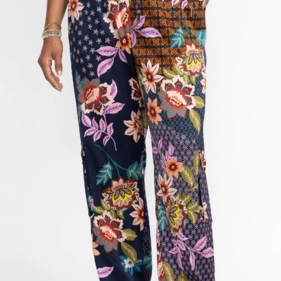 Johnny Was Wild Kelly Silk Cargo Pants - Picture 2 of 10